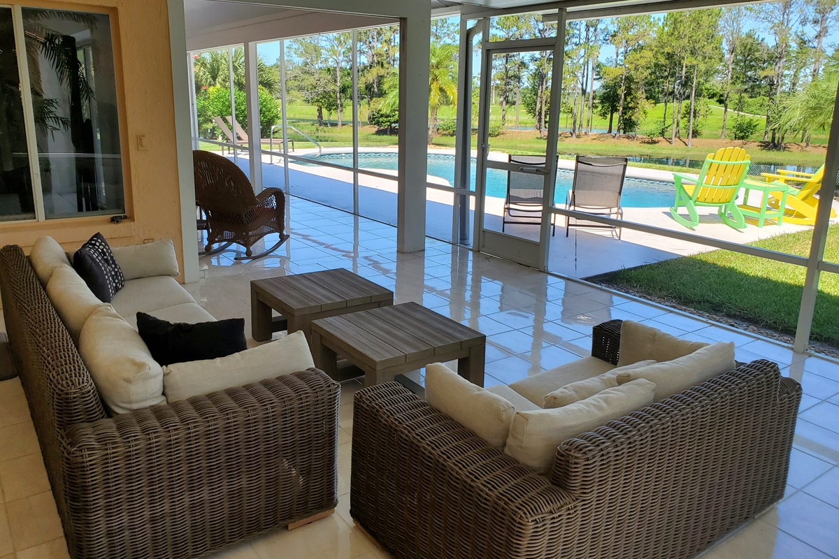 Comfortable outdoor seating