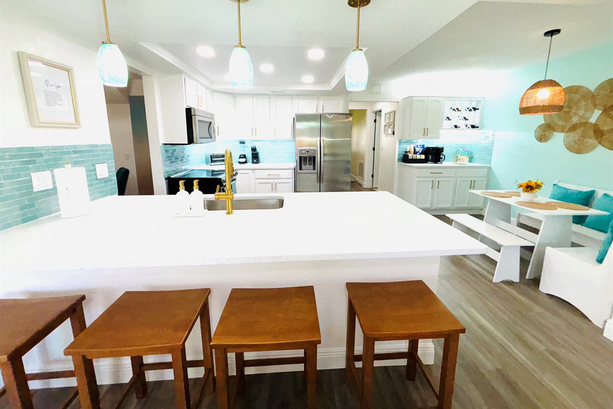 Kitchen / Breakfast Nook/ Coffee and Wine Bar