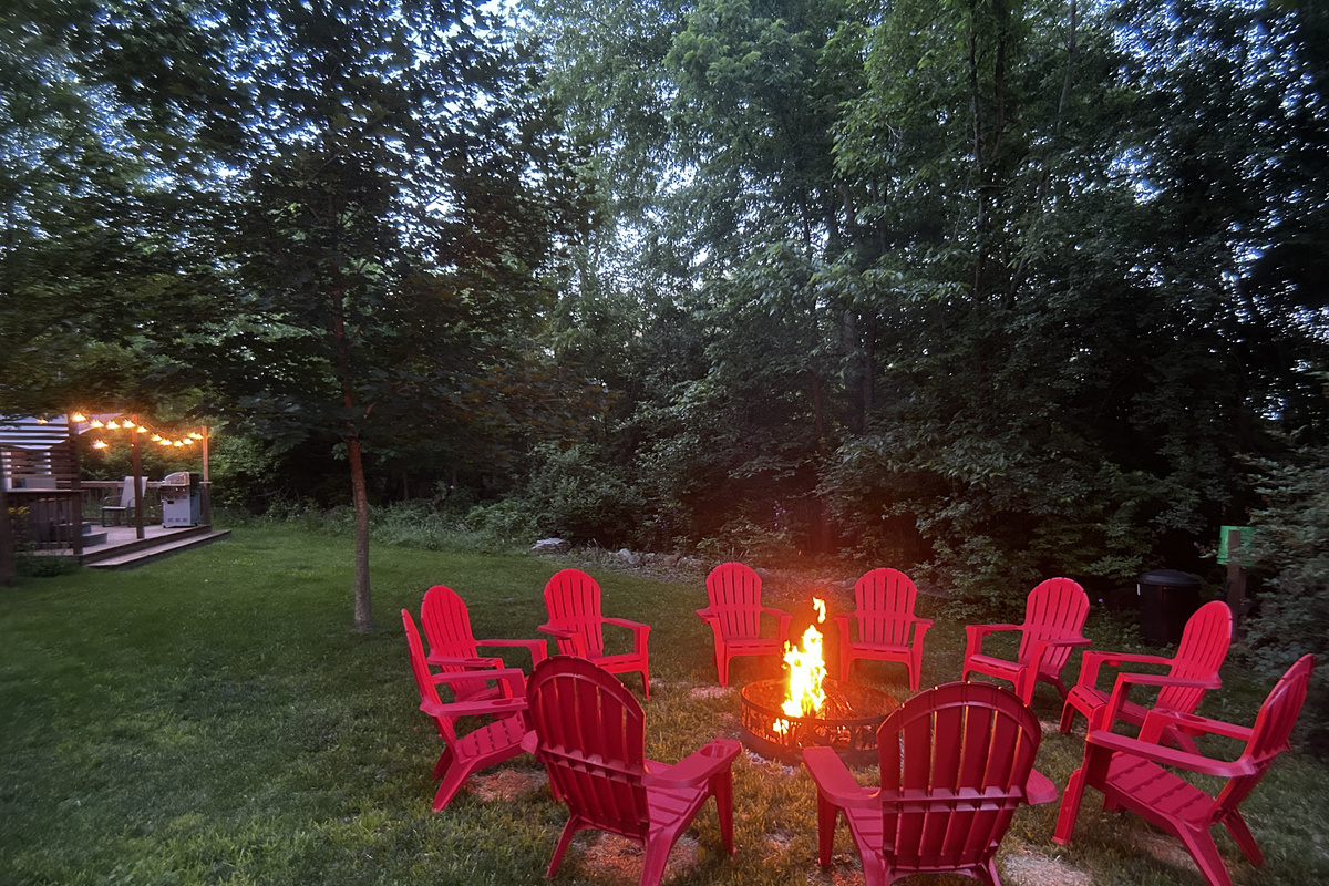 Enjoy a relaxing time around a wood burning fire. Free wood and kindling are provided so you don't have to bring your own.