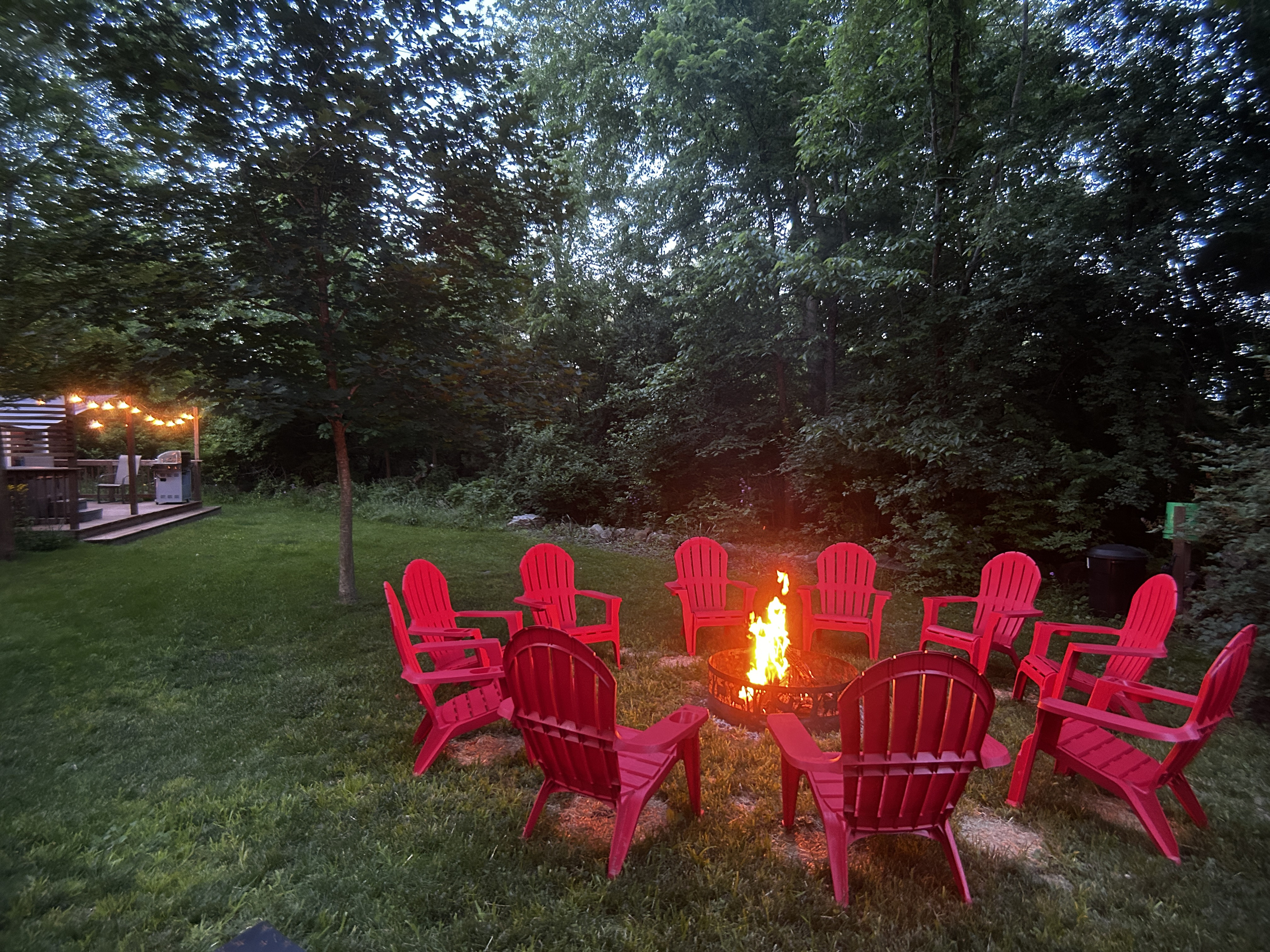 Enjoy a relaxing time around a wood burning fire. Free wood and kindling are provided so you don't have to bring your own.