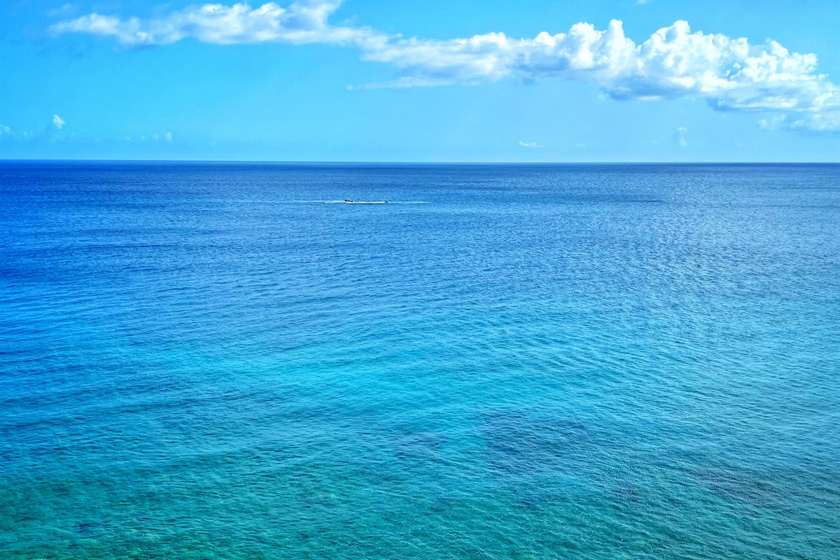 Blue as far as the eye can see—pure Caribbean magic.