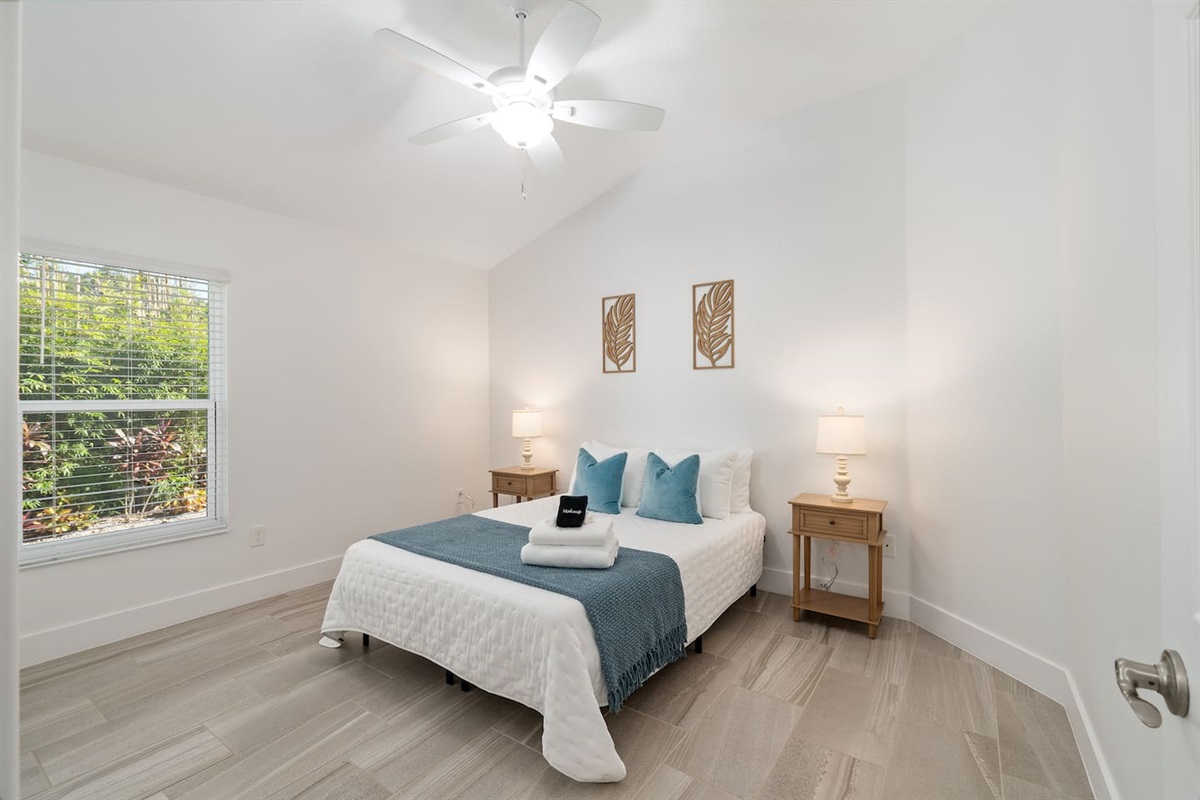 Cozy guest bedroom with soft accents