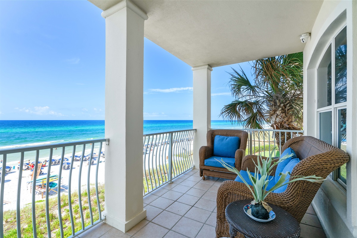 Relax on your expansive balcony