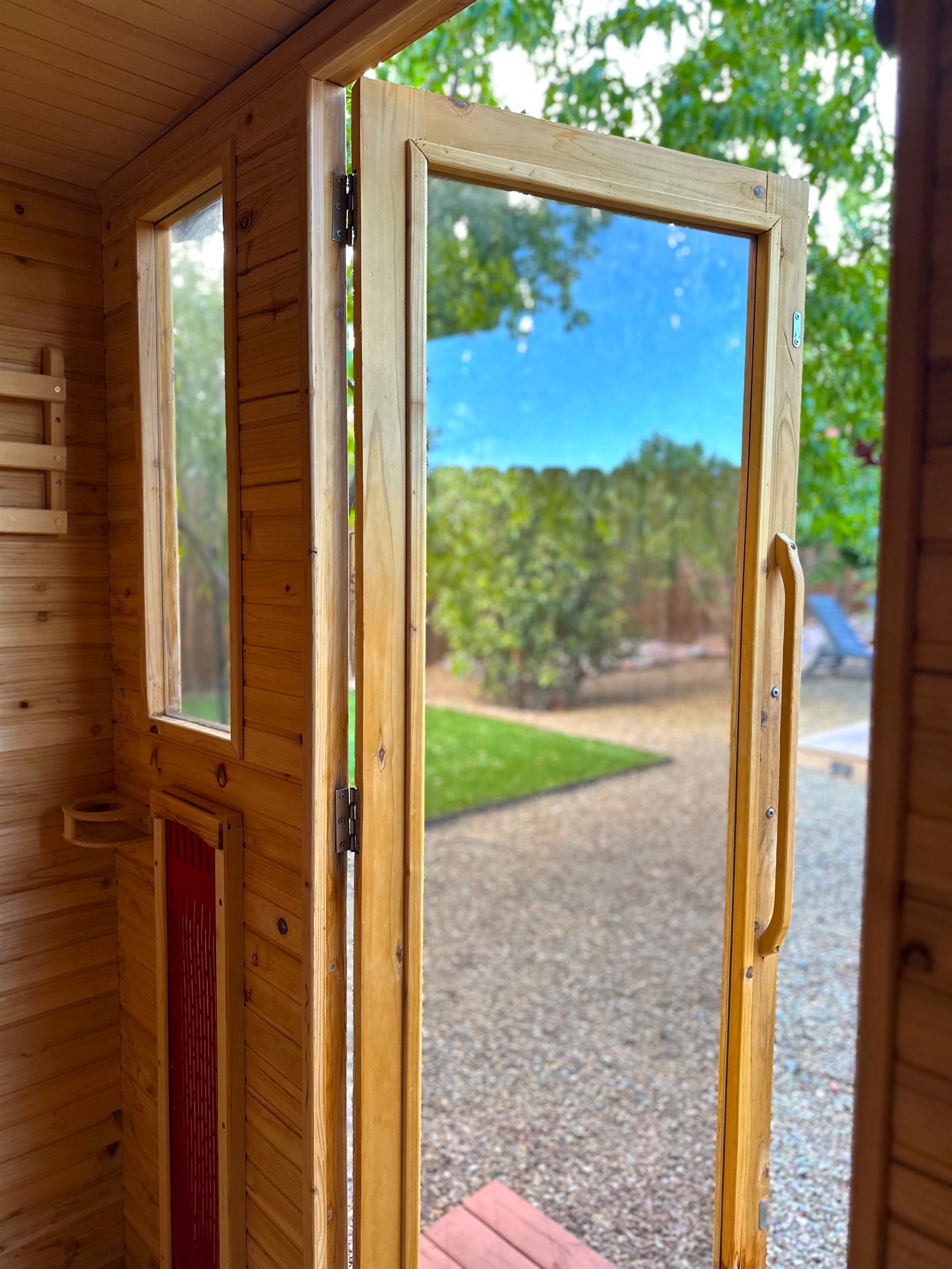{Sauna} Infared Sauna with Garden Views.