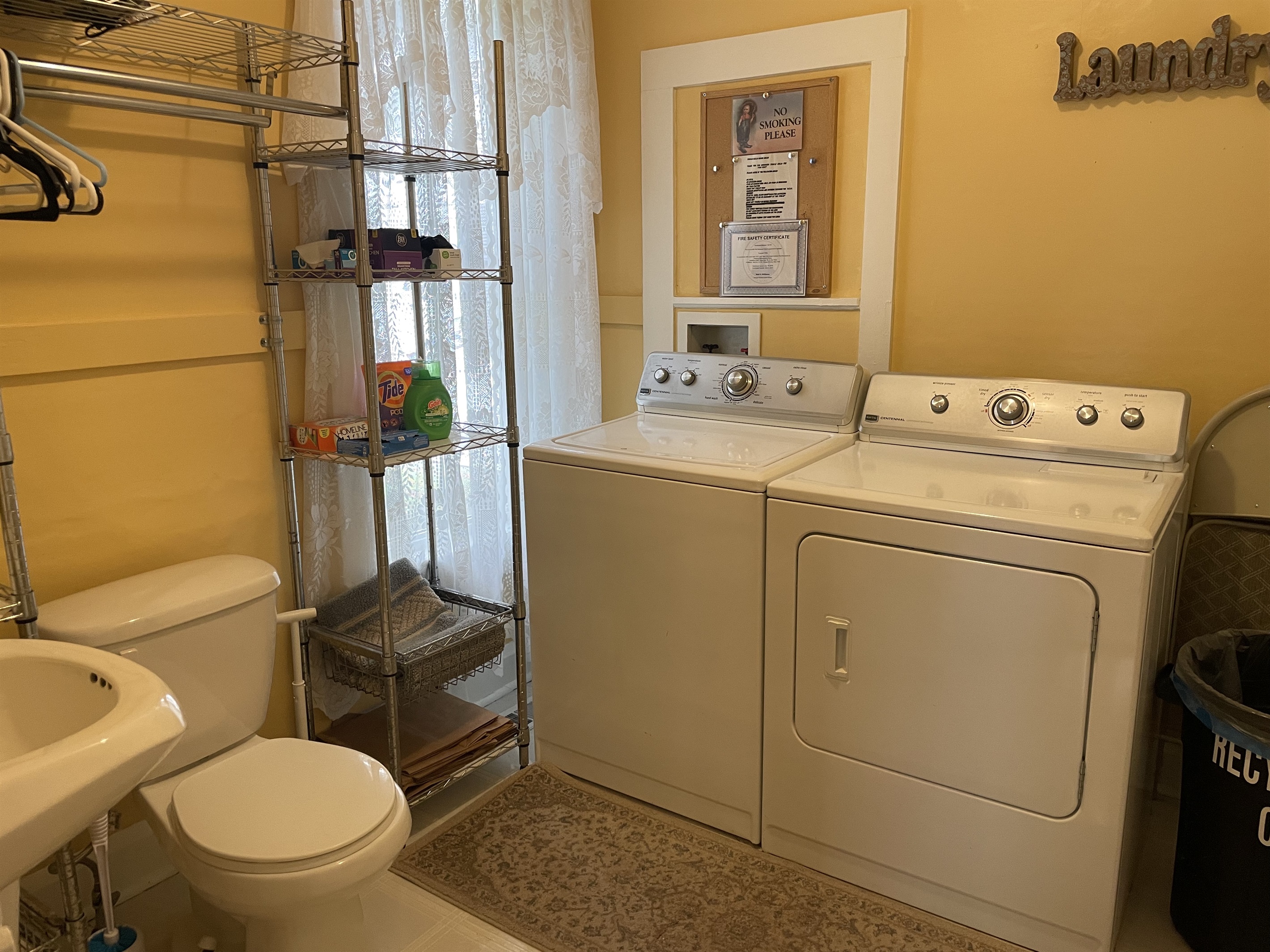 1/2 bath and laundry on 1st floor