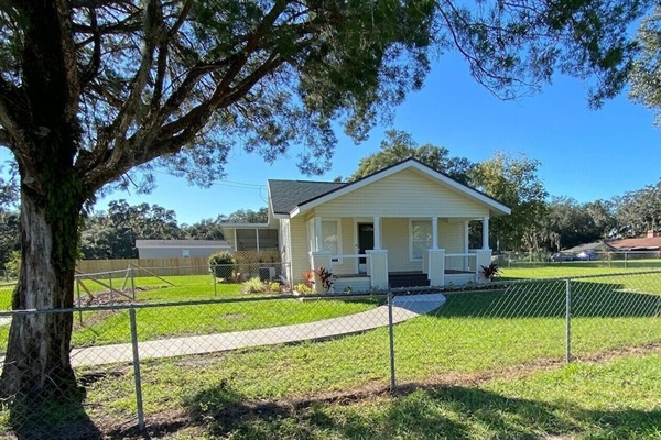 Large fenced yard