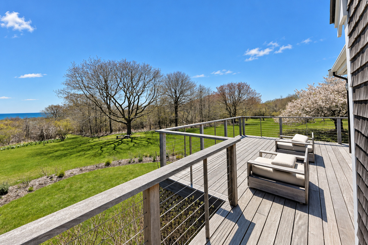 Deck with ocean views