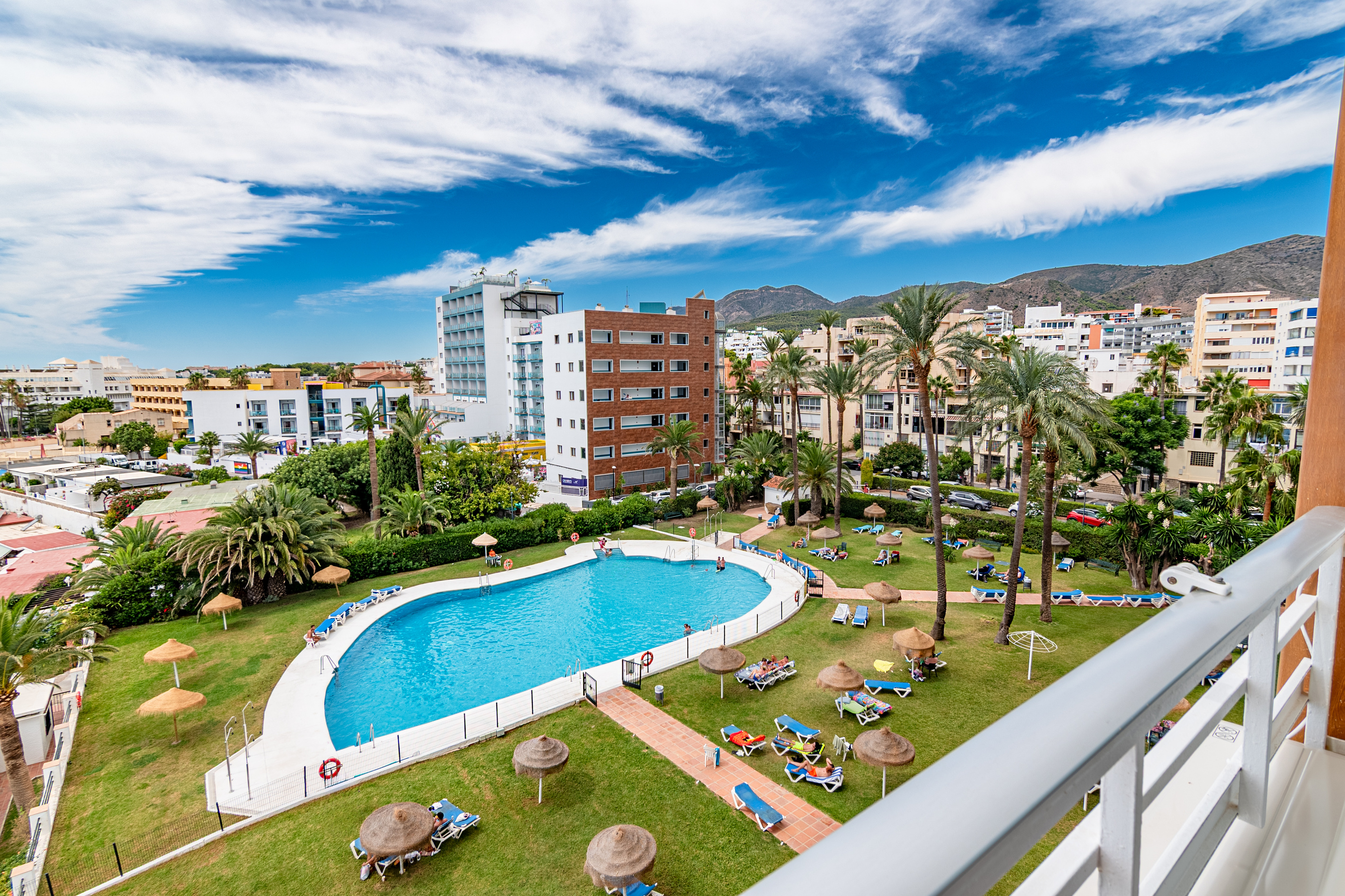 Pool, gardens, and sea views from the residence