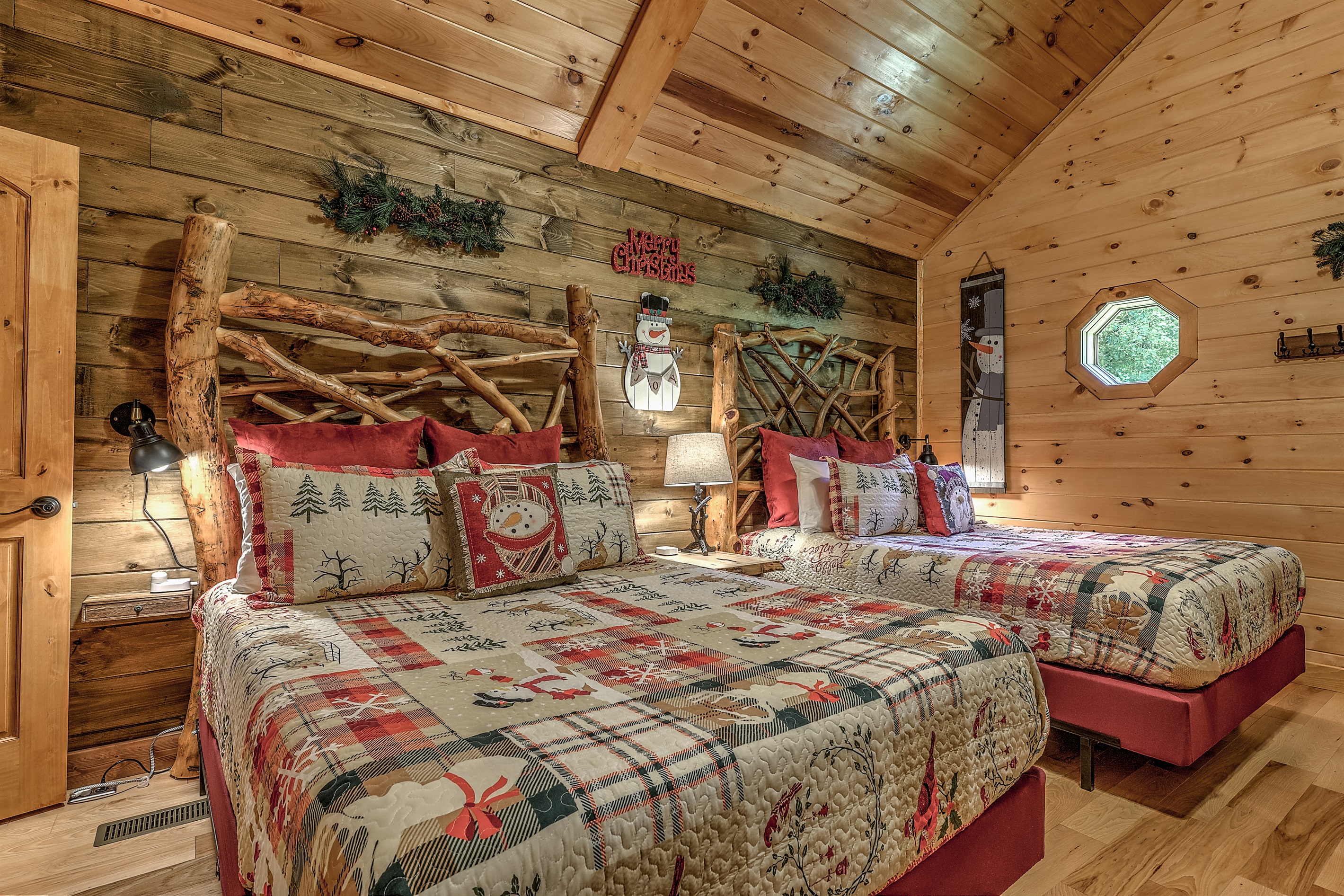 Snowman Room two queen beds, main level