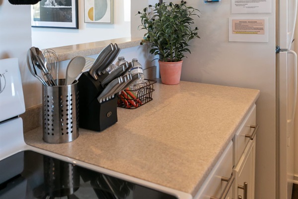 Fully equipped kitchen for eating in