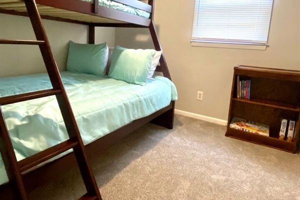 Bunk bedroom, great for kids.  The top bed is a Twin-size.  The bottom bed is a Double/Full.