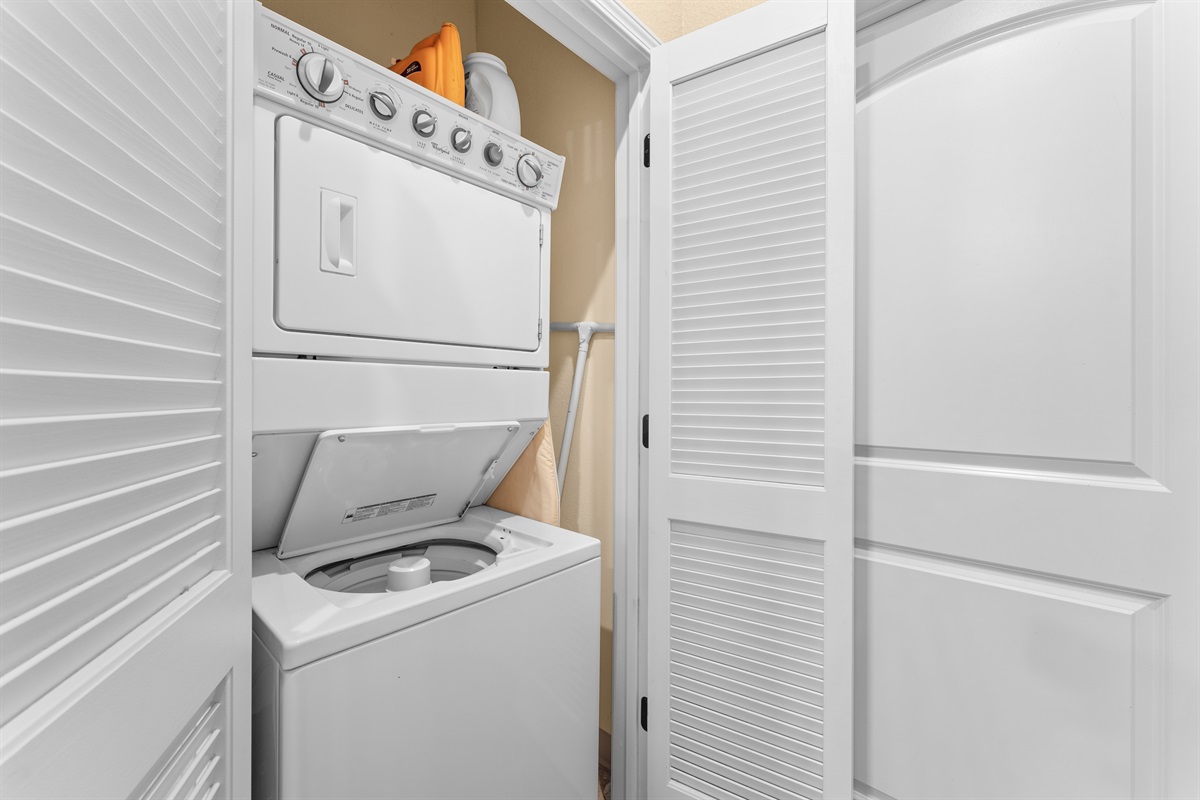 In-unit laundry helps you pack lighter and stay comfortable on longer visits.