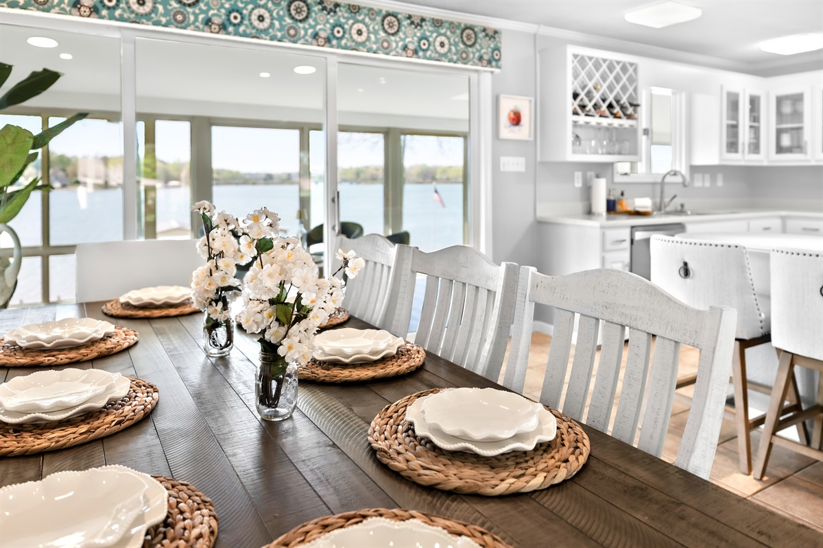 Whether it's breakfast, lunch, or dinner the dining table is the perfect setting. 