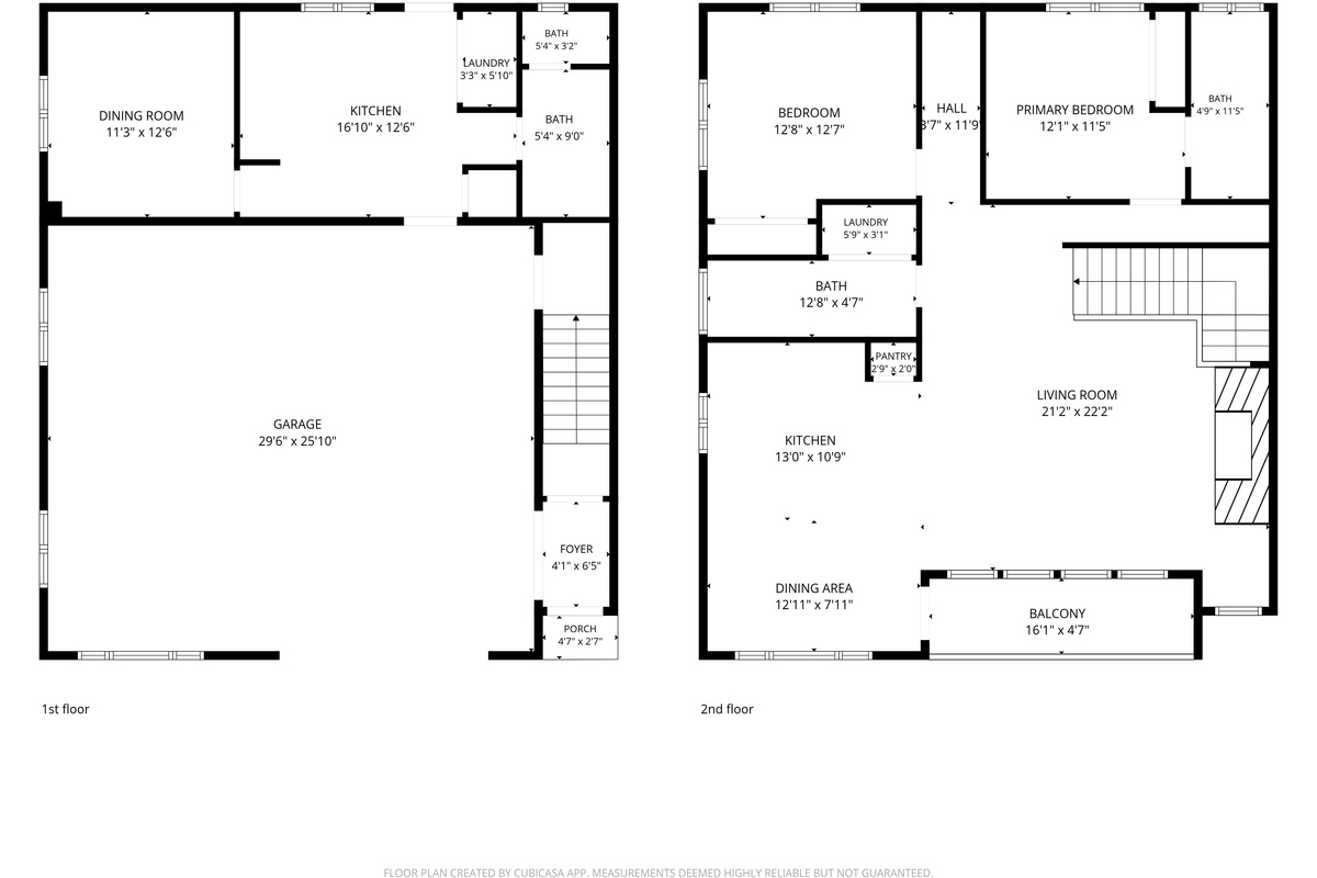 Two full floors of thoughtfully designed space: great room and kitchen upstairs, Flamingo Fun Room and bedrooms down. Side A is 4 bedrooms sleeping 11 — one complete home, one half of the duplex.