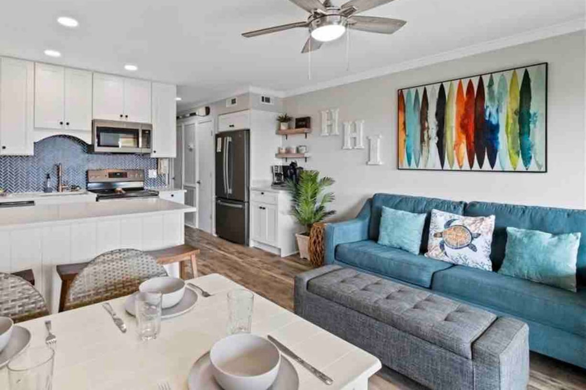 Open-plan living and kitchen