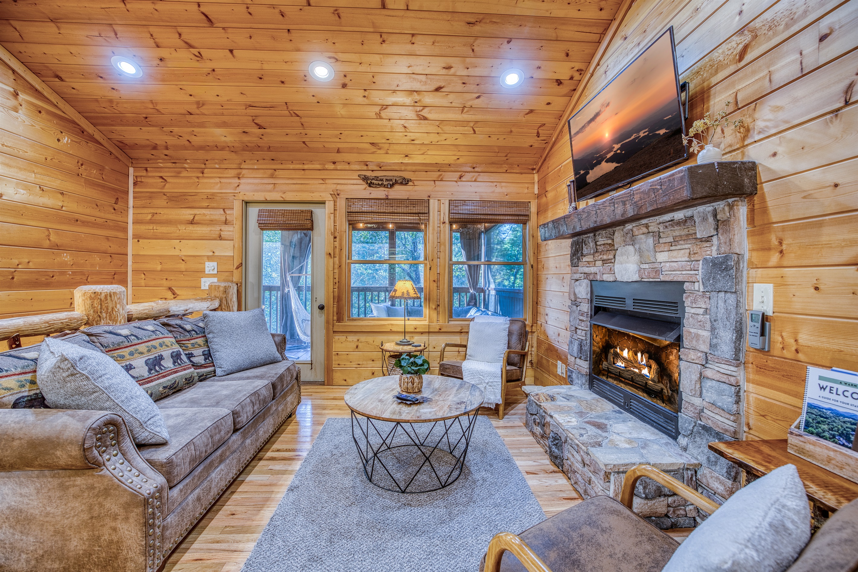 Living area w/ gas fireplace