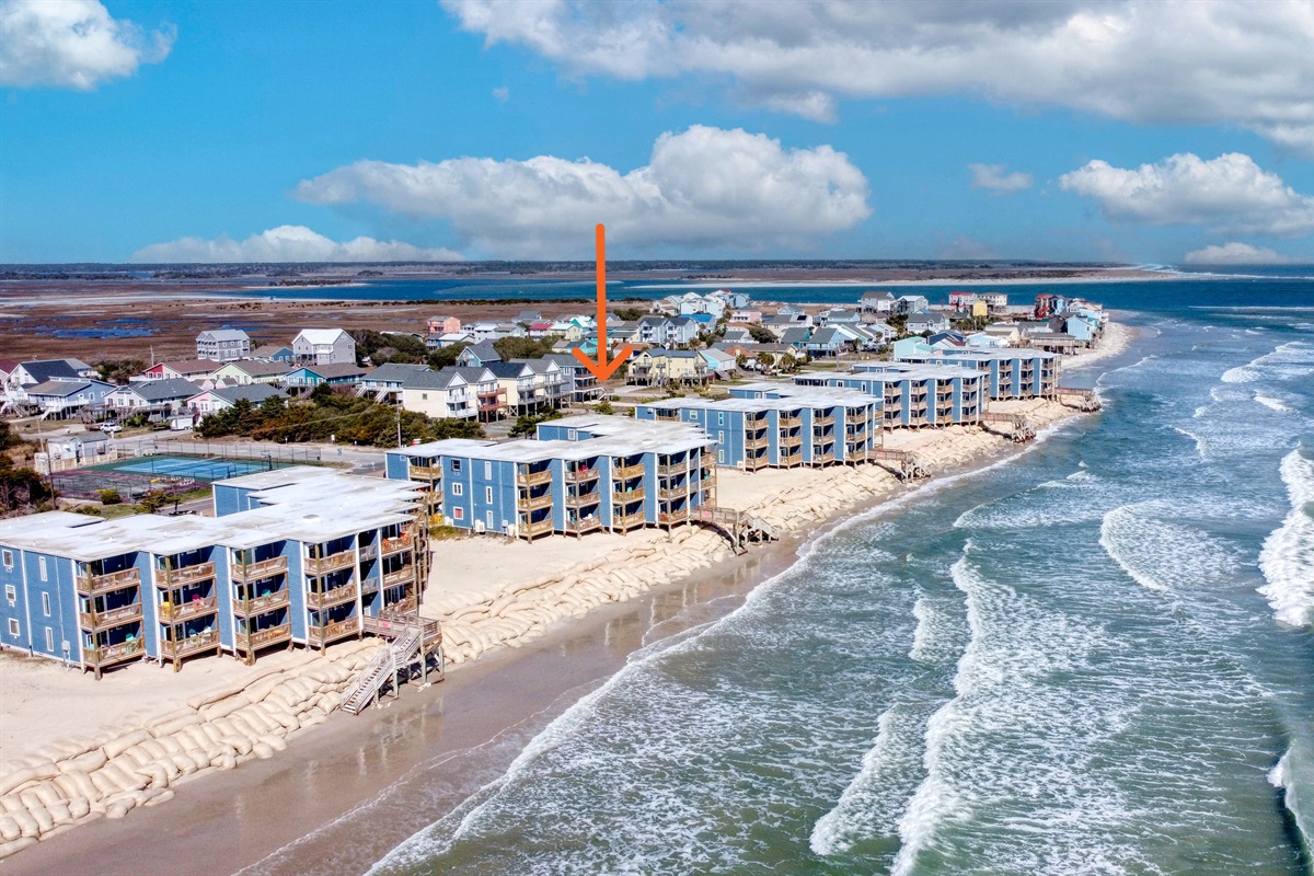Drone image of the beach
