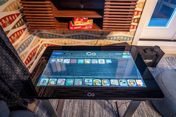 Infinity game table has 100's of classic board games in digital format