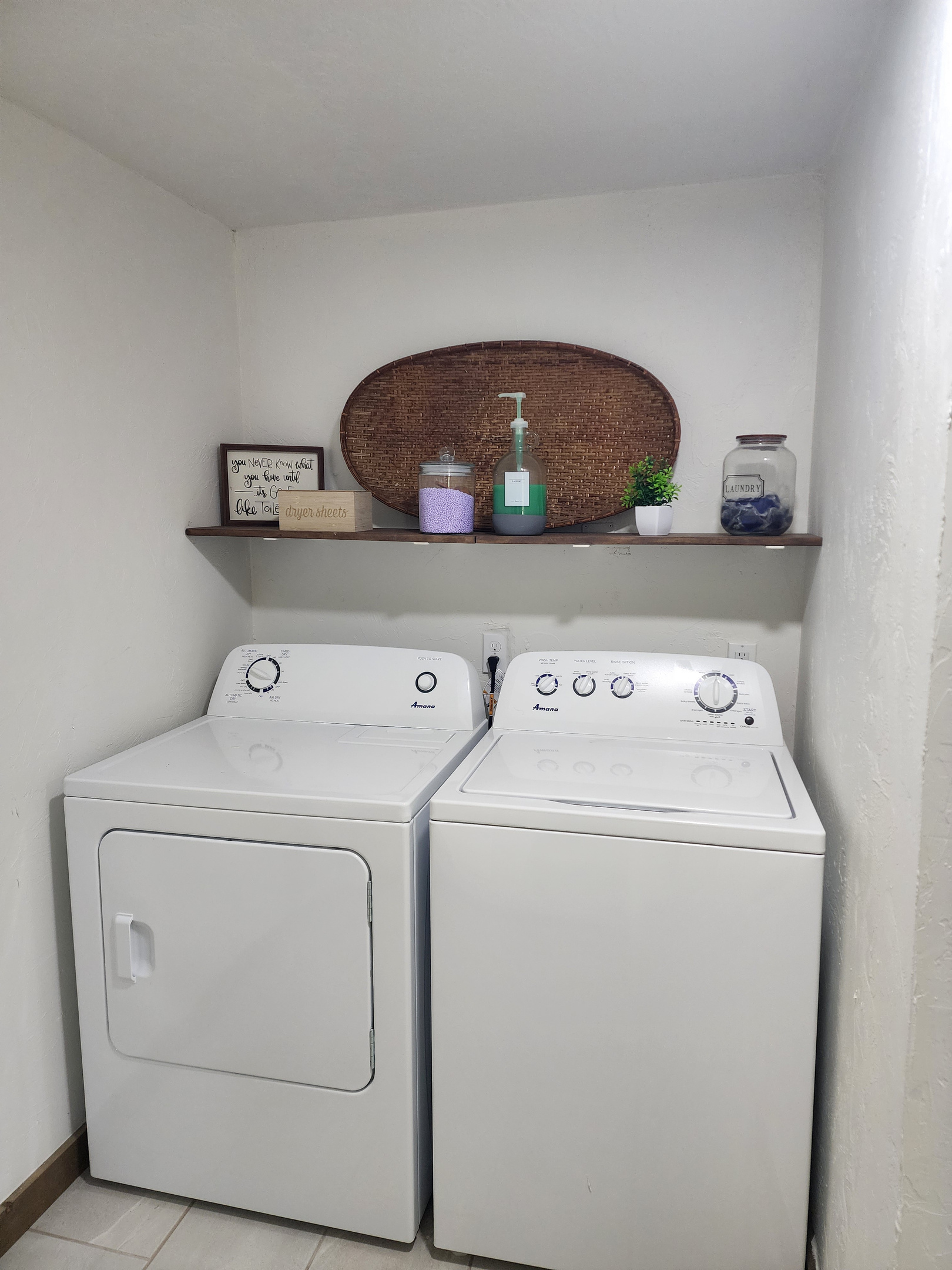 Downstairs laundry area
