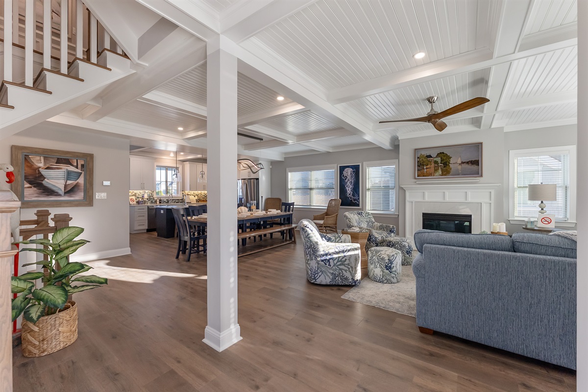 Open Concept Dining Room with View Of Living Room