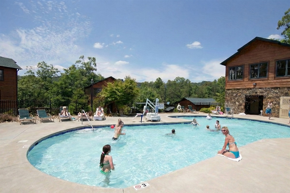 The resort pool is open from May to October