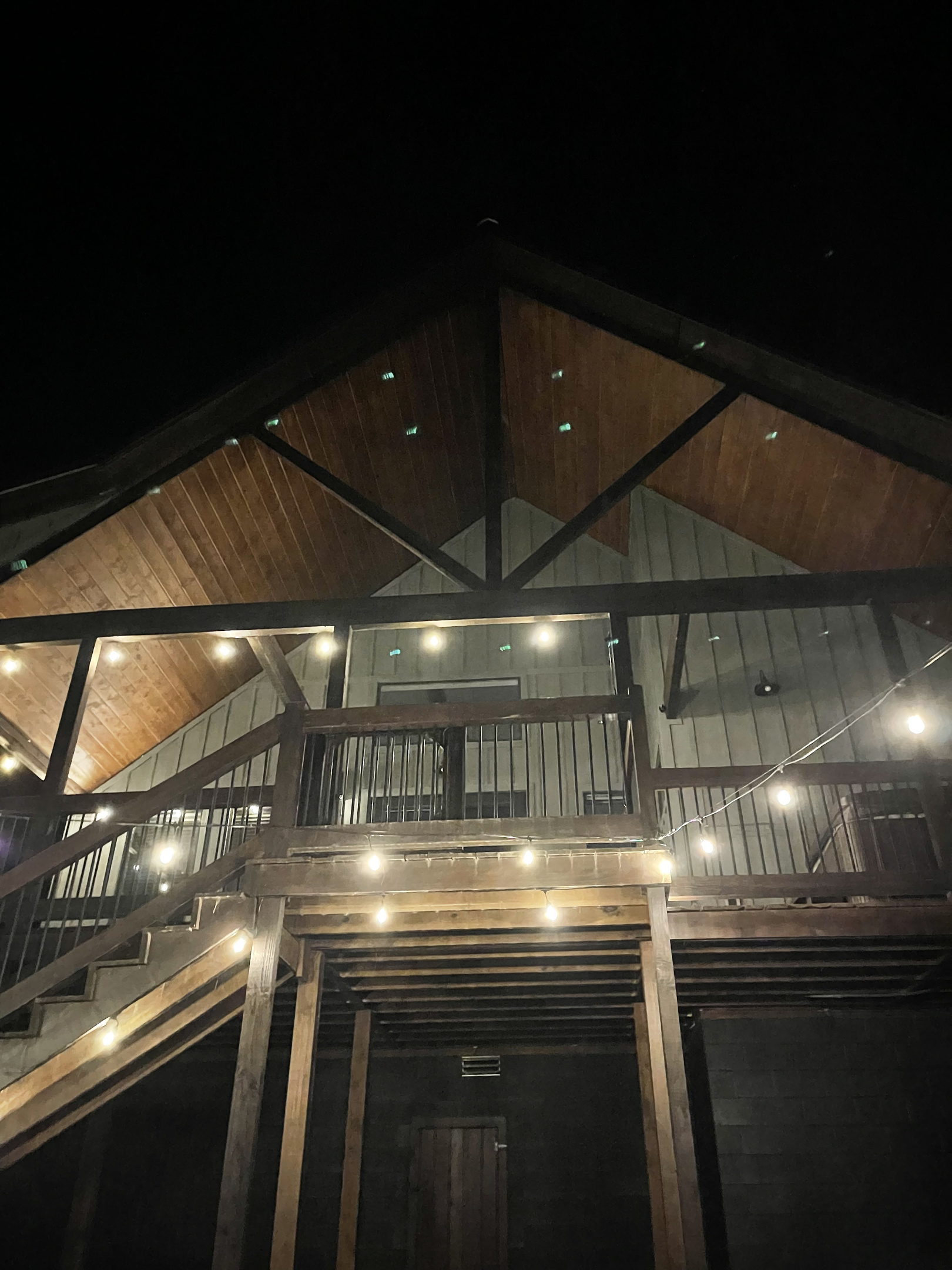 A view of the patio from the fire pit