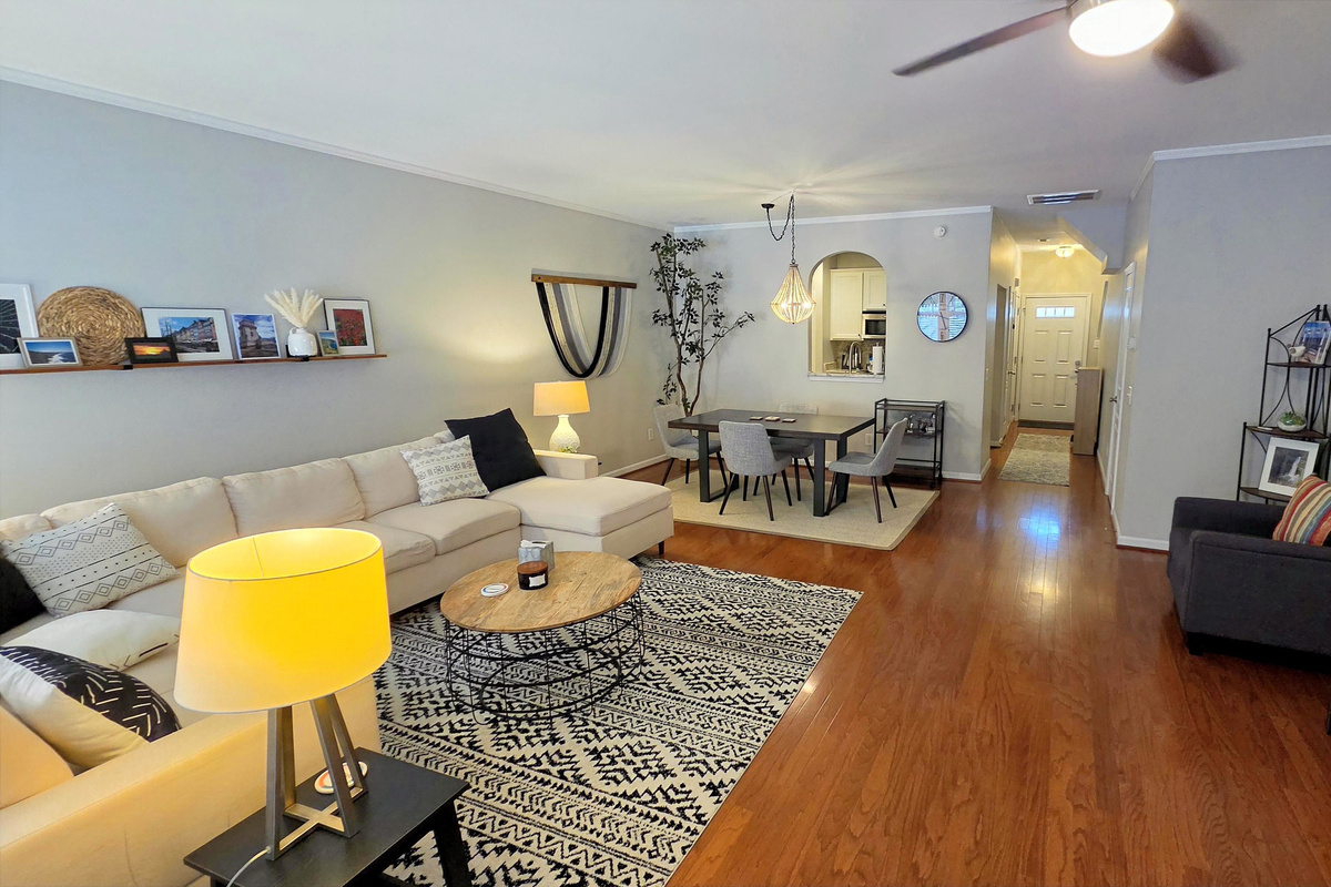 Modern / Open Dining and Living room area