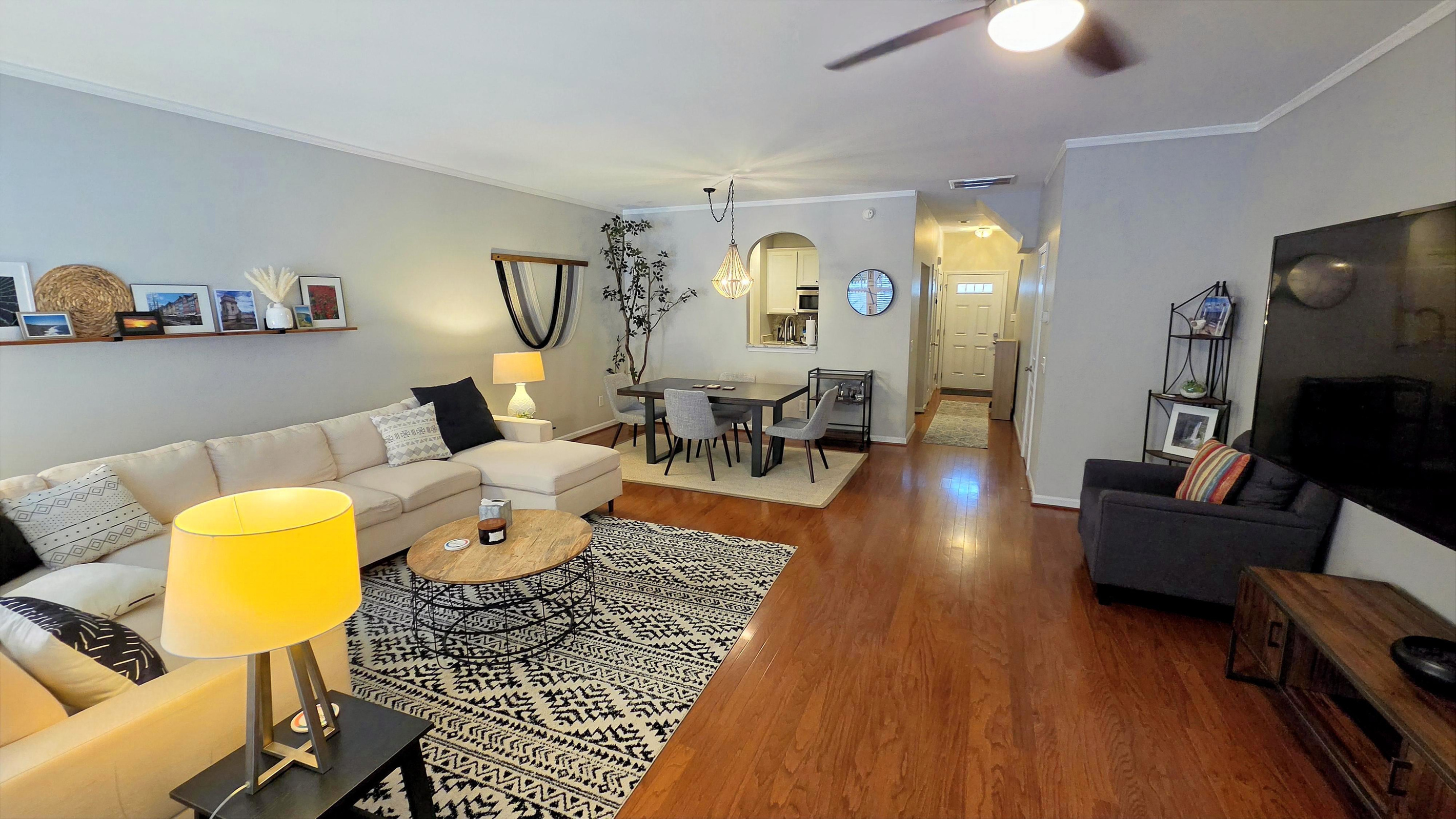 Modern / Open Dining and Living room area