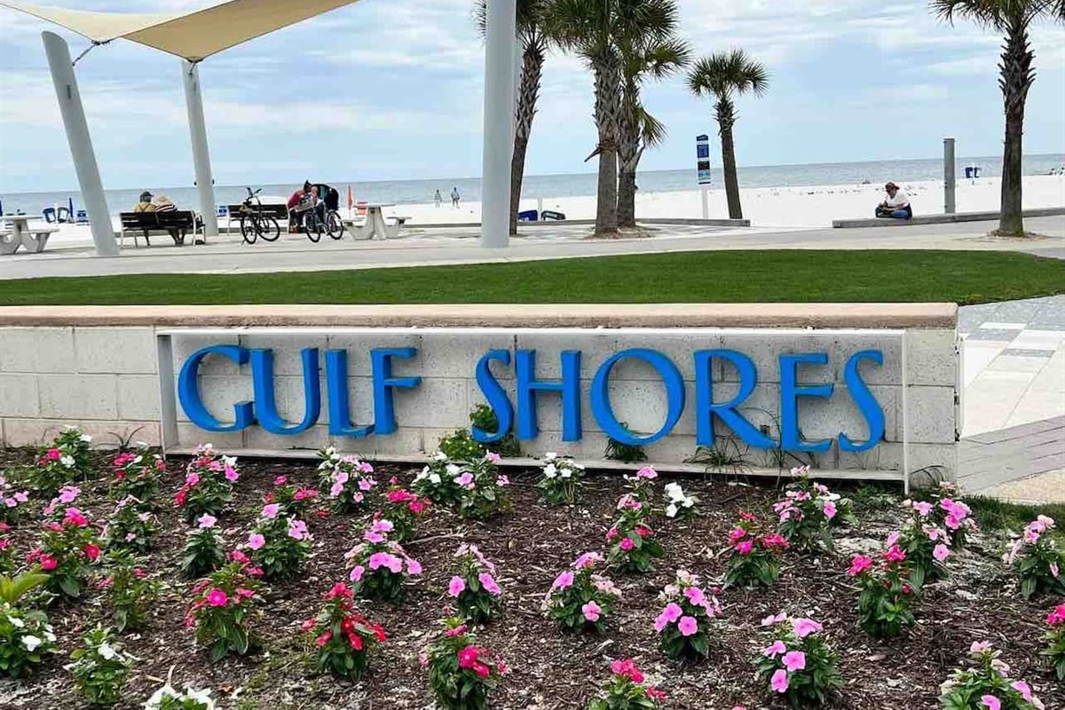 Gulf Shores, Alabama, welcomes you with stunning flowers, palm trees, and ocean breezes.