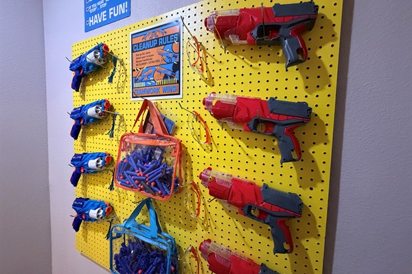 Nerf Battle Wall- safety glasses required