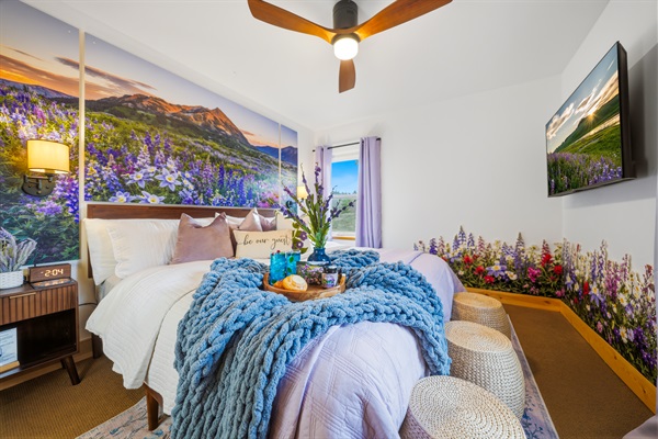 Surrounded by soft florals and mountain beauty, every moment here feels magical.