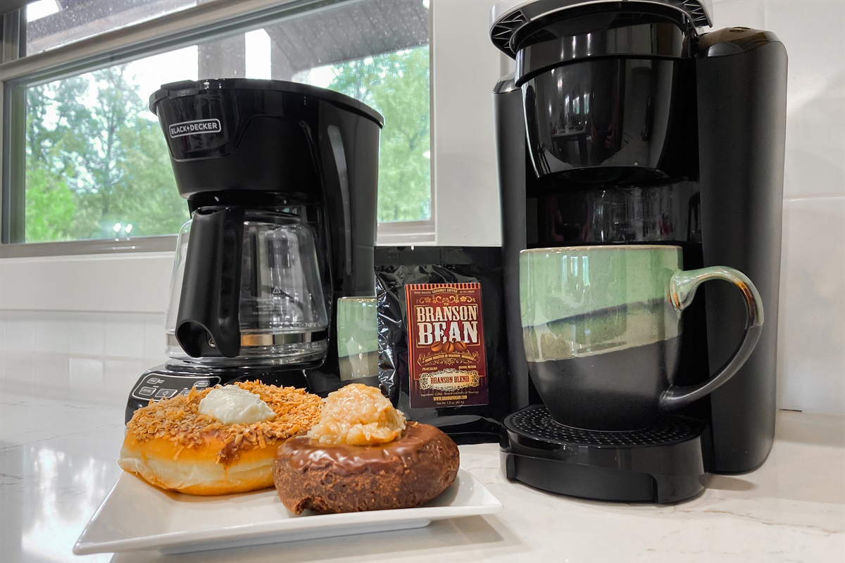 Regular and Keurig coffee makers