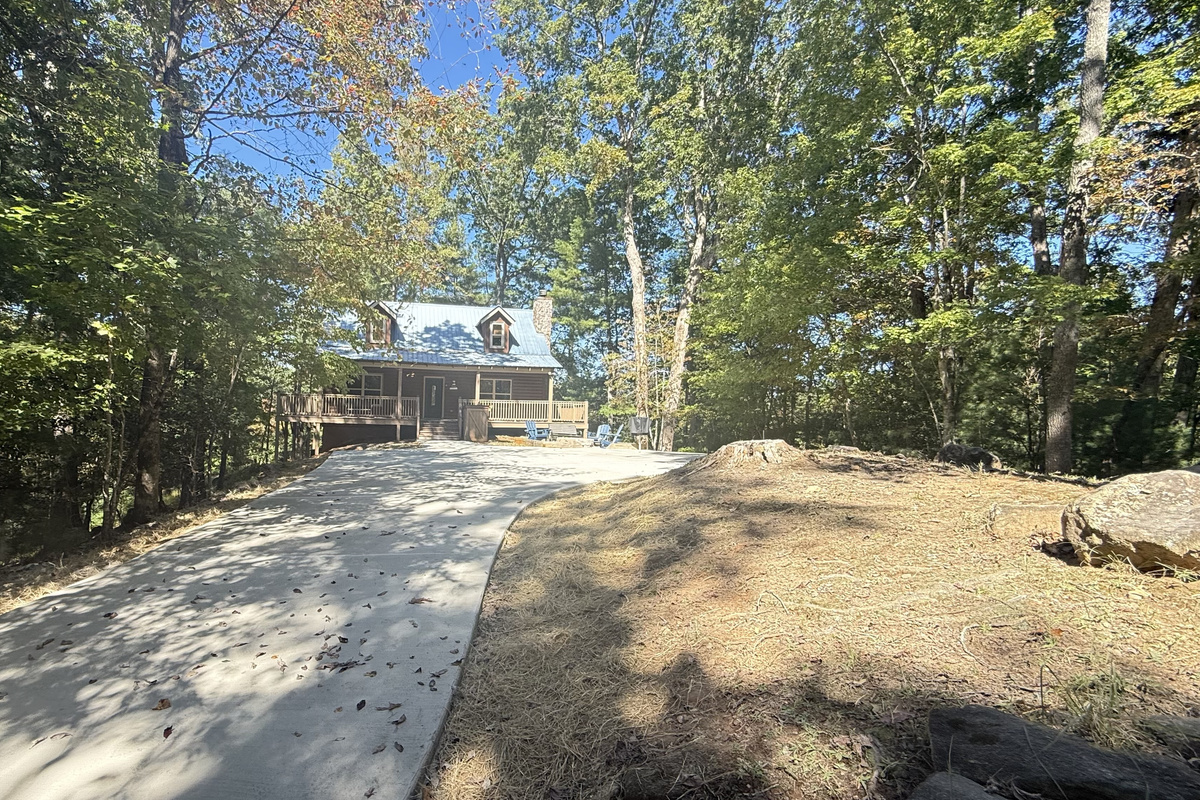 Paved Driveway and Walkway to Front Steps