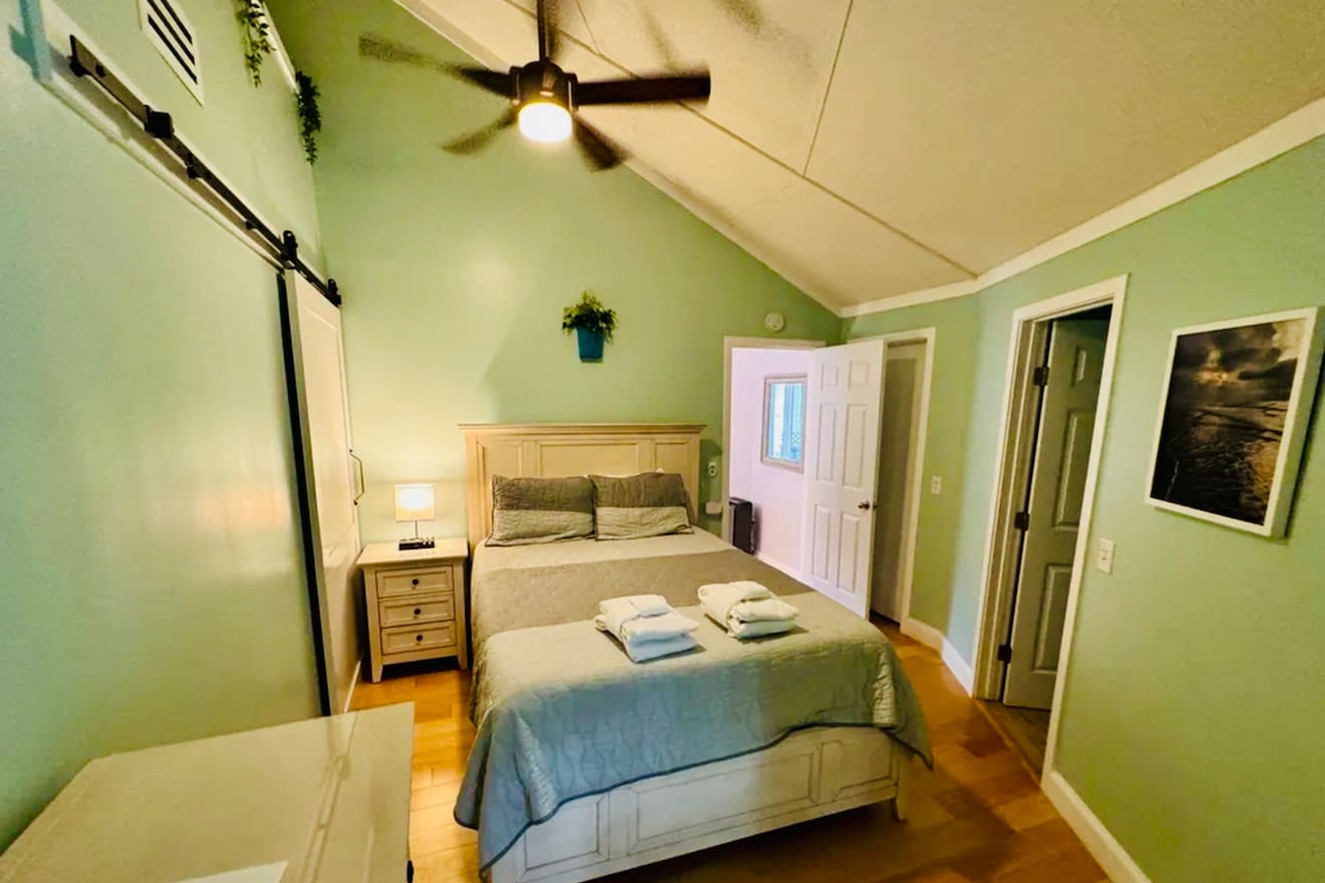 Second bedroom with vaulted ceiling