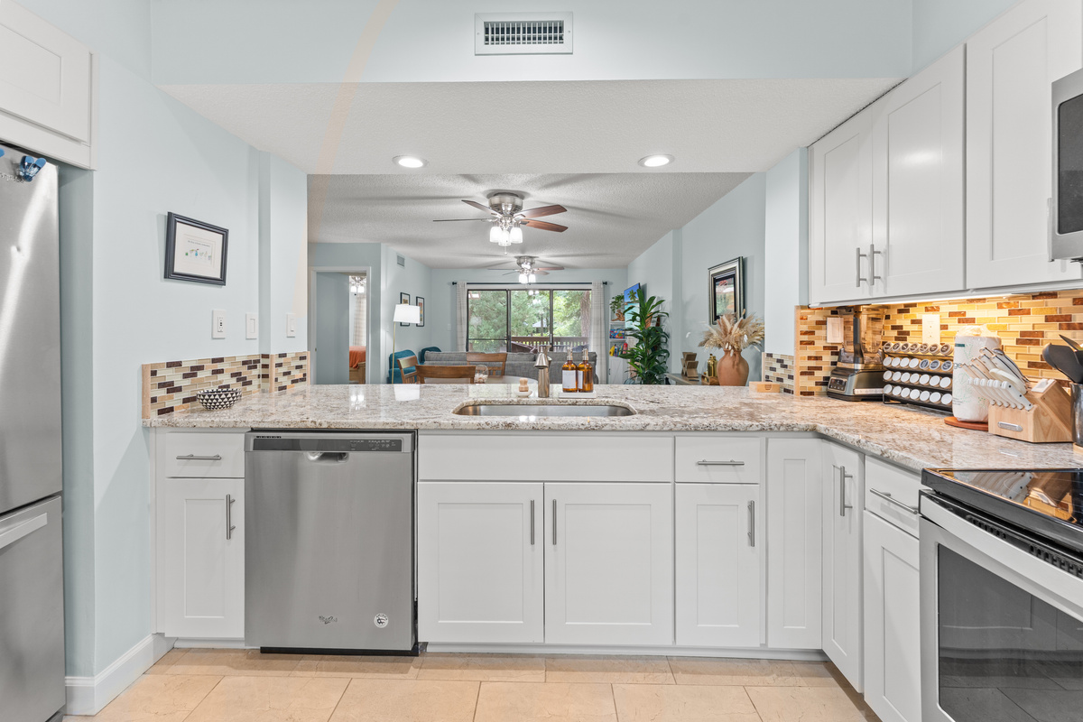 Granite countertops and new appliances 