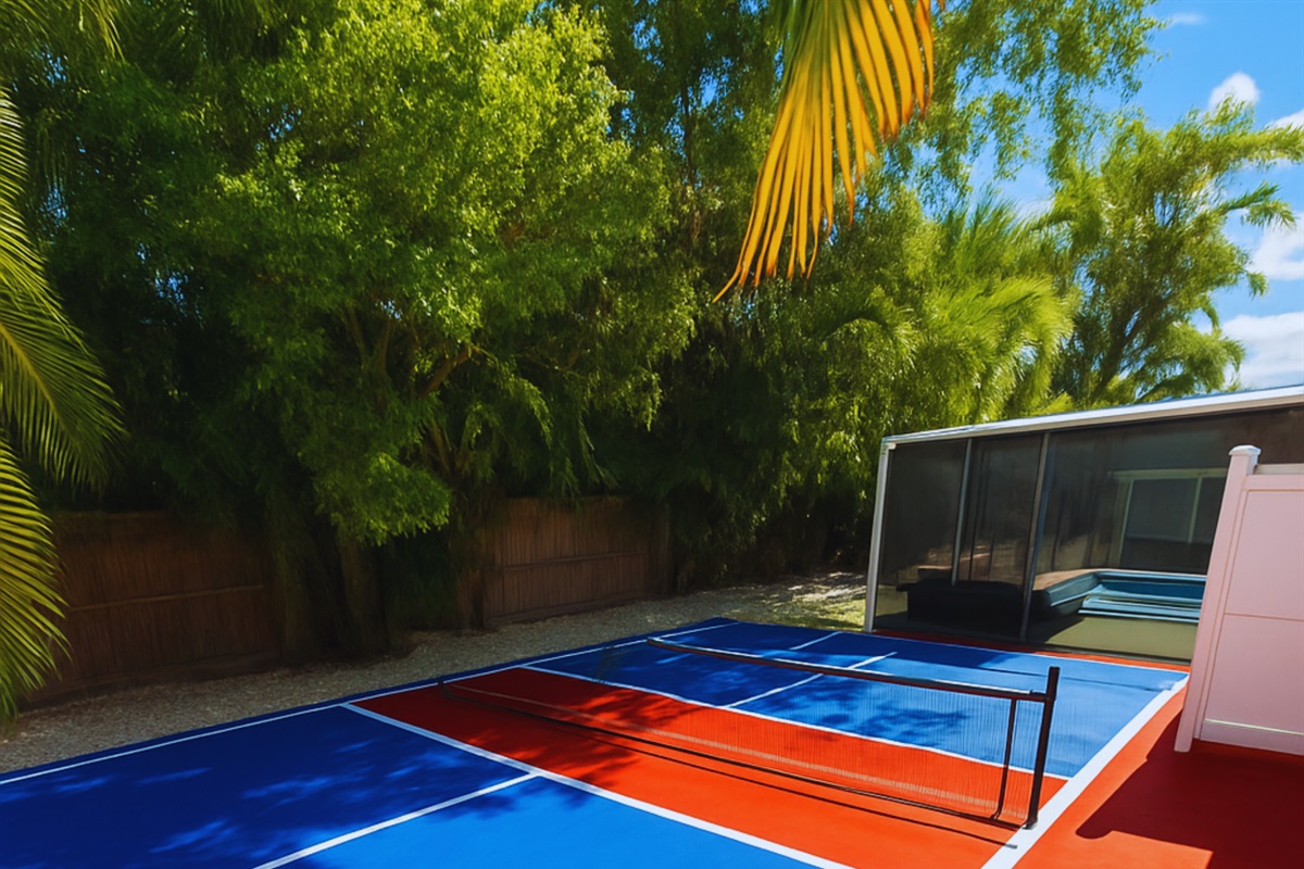 Newly install pickleball court