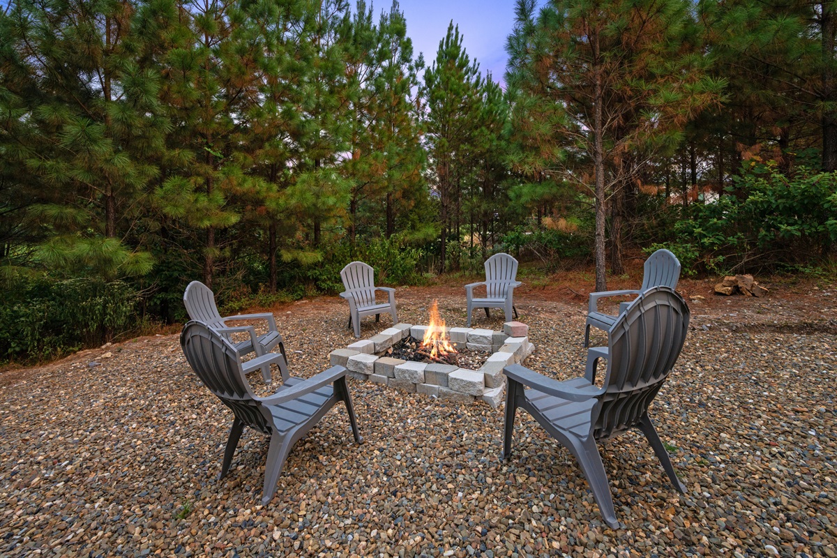 Gather around the firepit for stargazing and late-night s’mores.