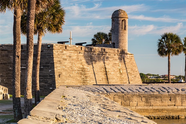 Castillio de San Marcos National Monument in St Augustine. 10 minute drive from the Blue Lagoon.