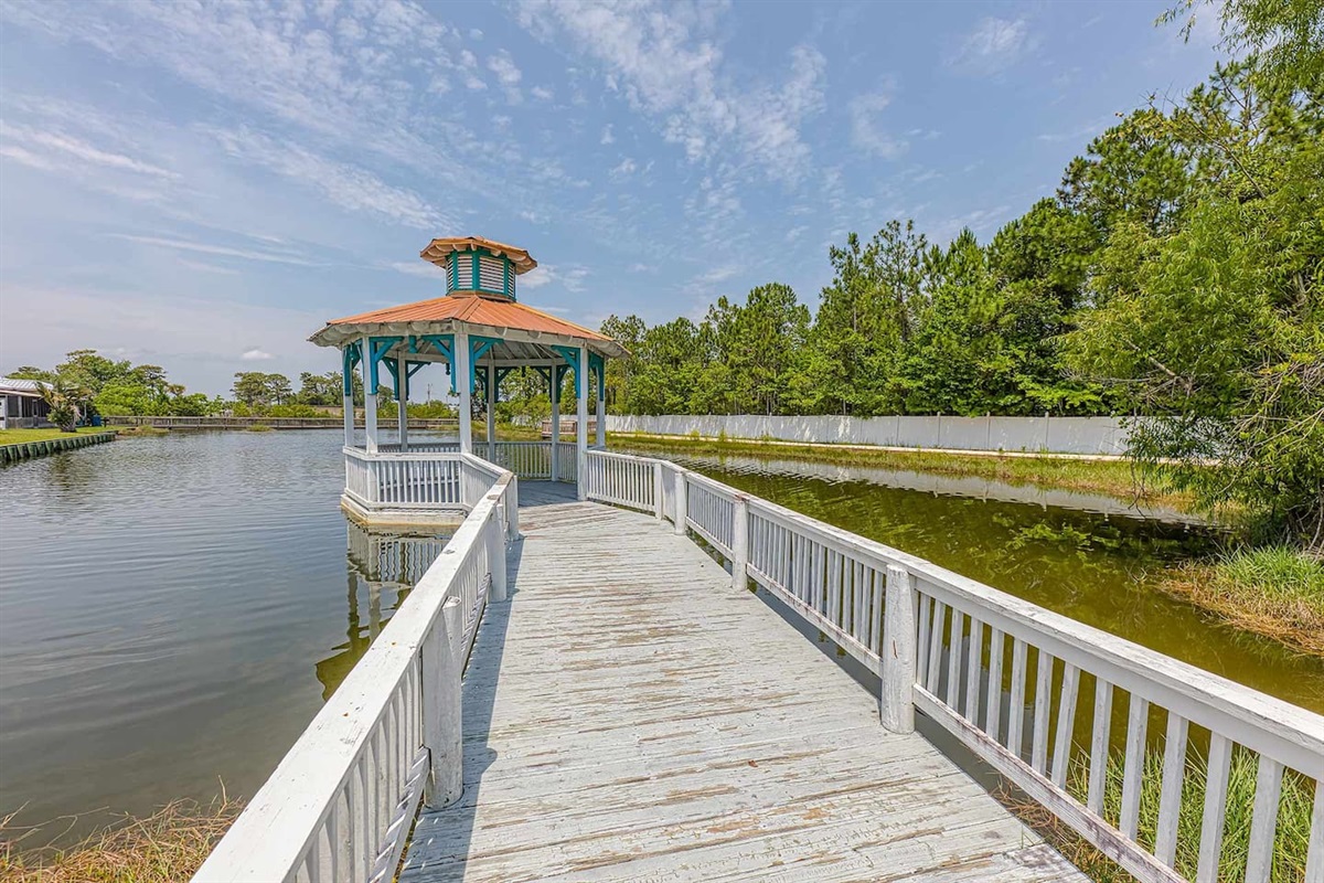 Gazebo Retreat: Soak in serene lake views from this charming waterfront gazebo!