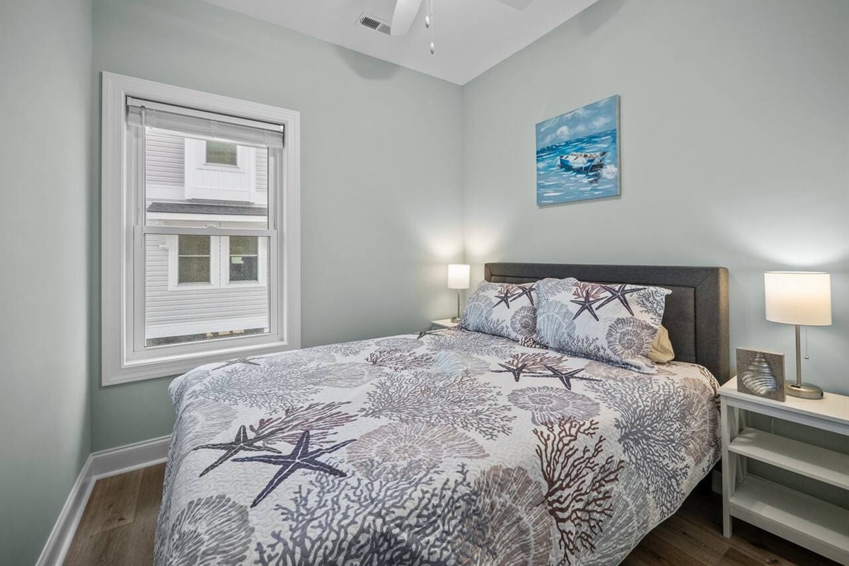 Queen bedroom on first floor
