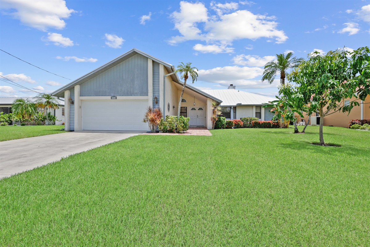  Front view of your private Cape Coral haven