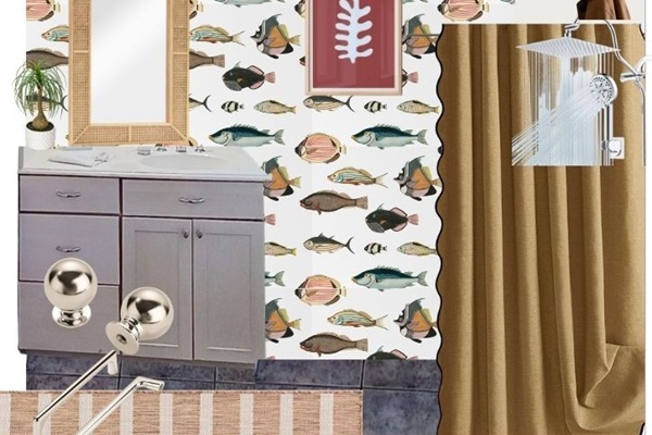 This full bathroom is private bathroom to the main-level Primary Bedroom The Shell Room.