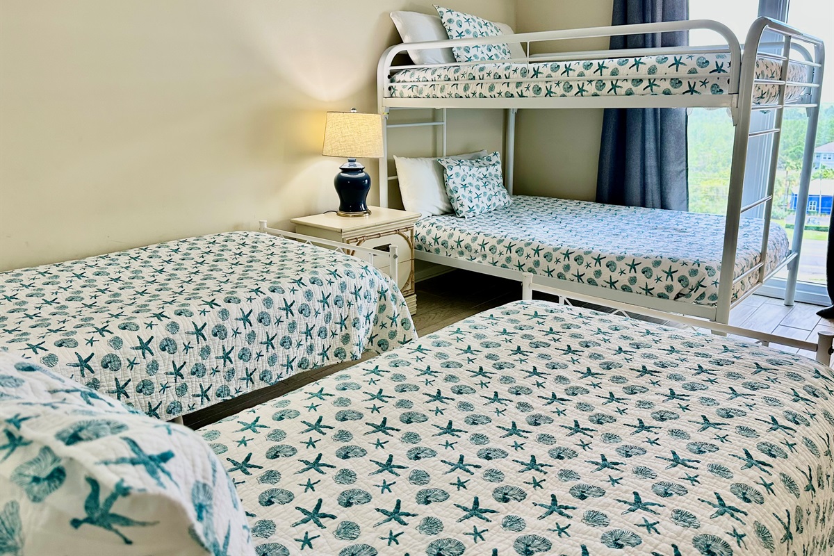 The kiddos will love the bunk room! Two twin beds in there too!