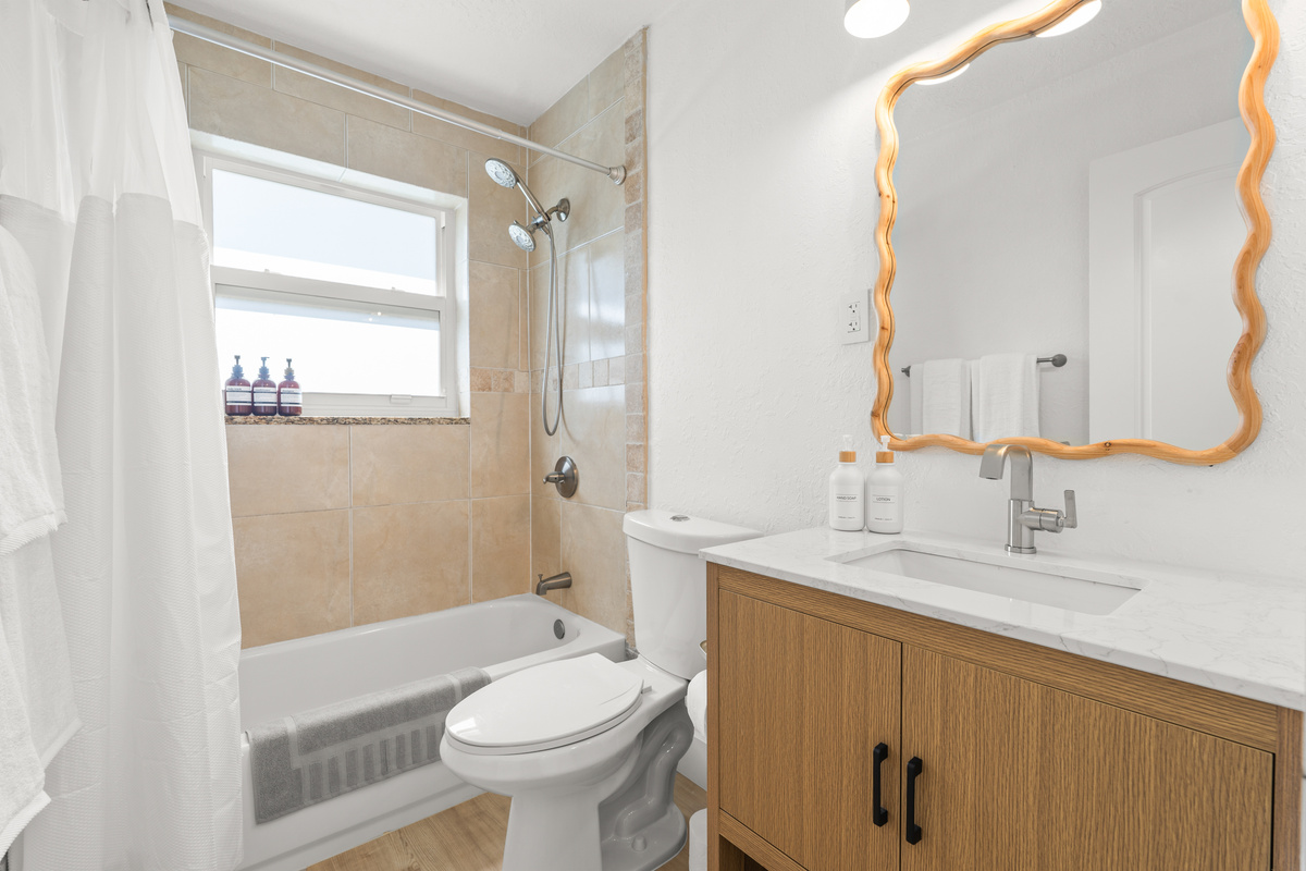 A fresh, beautifully appointed bathroom to start your day