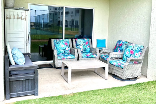 Hope you enjoy our new patio furniture and equipment storage.