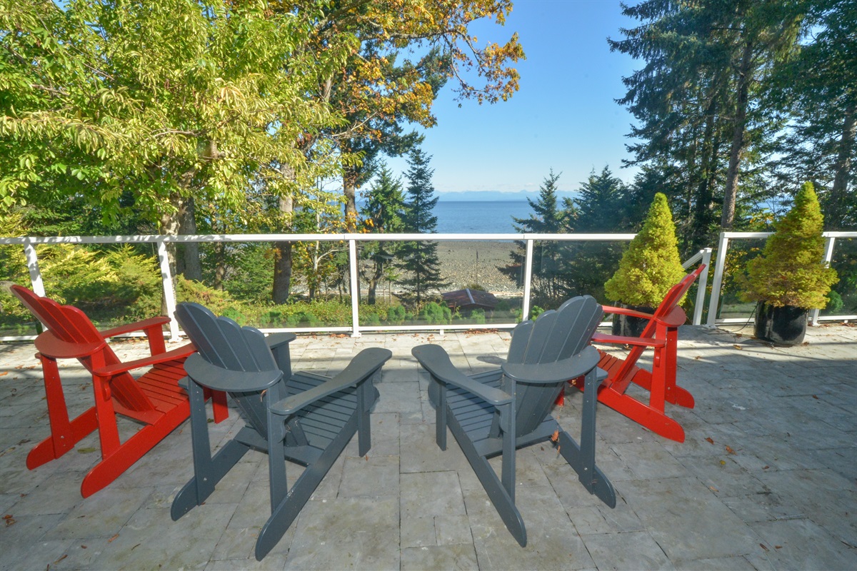 Lower patio for evening wine and sunset chats