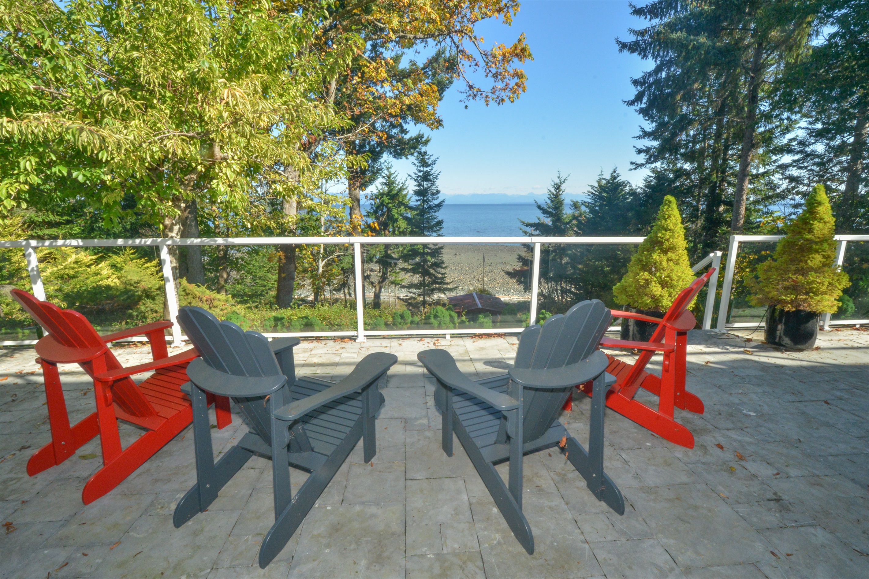 Lower patio for evening wine and sunset chats