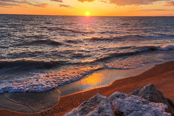 The sunsets on Lake Erie are breathtaking.