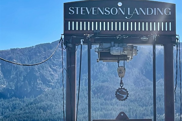 Stevenson Landing on the Columbia River in Stevenson WA. A farmers market is hosted here on Saturdays June through October. 