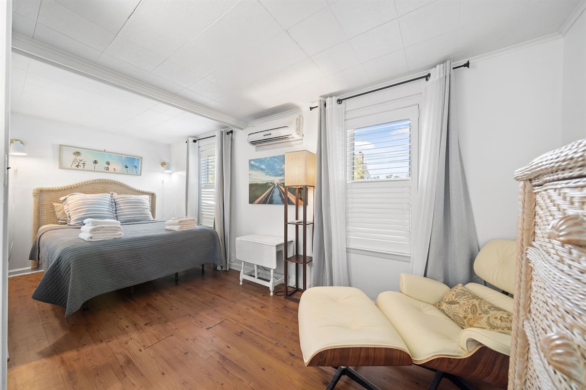 Enjoy the cool bedroom for napping, reading and sleeping!